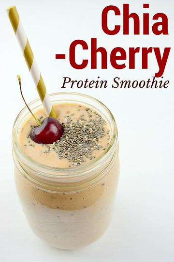 Chia Cherry Protein Smoothie