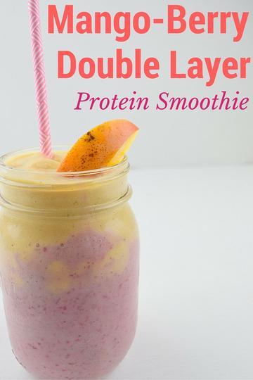 Mango Berry Double Layer Protein Smoothie