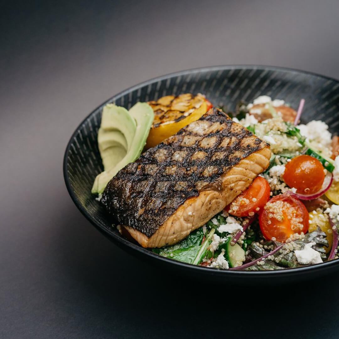 Southwest spice, southwest salmon bowl